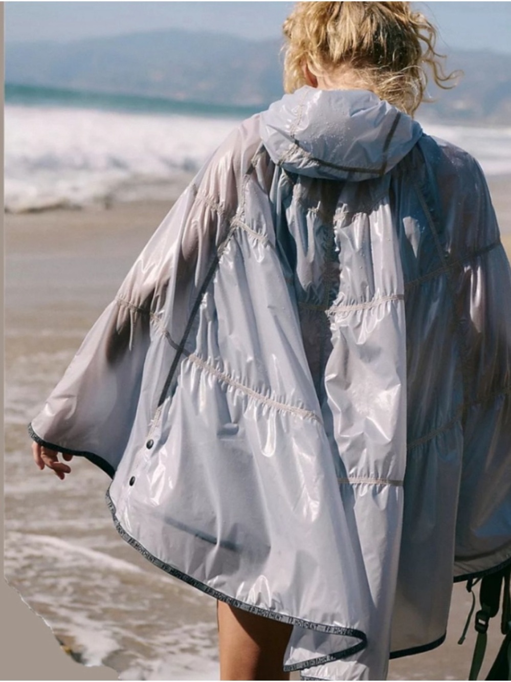 Free People Rain Drop Packable Poncho ❤️ NWOT - Picture 6 of 6